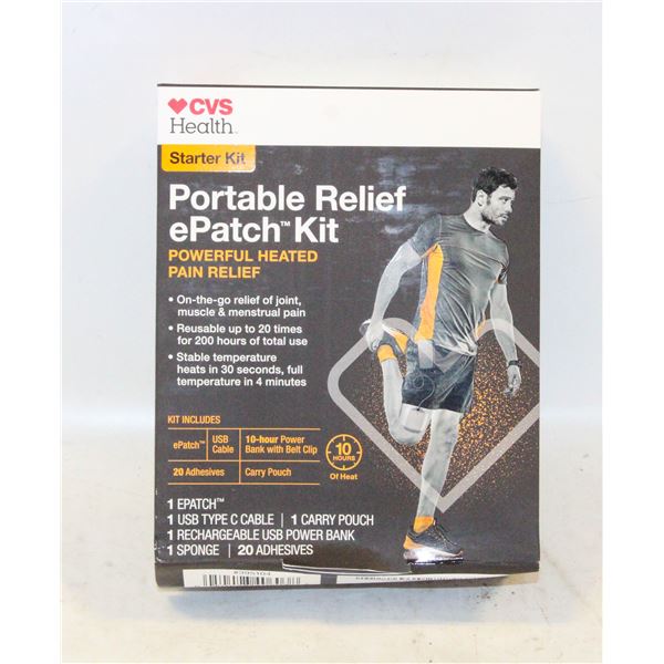 BRAND NEW CVS HEALTH PORTABLE RELIEF EPATCH KIT