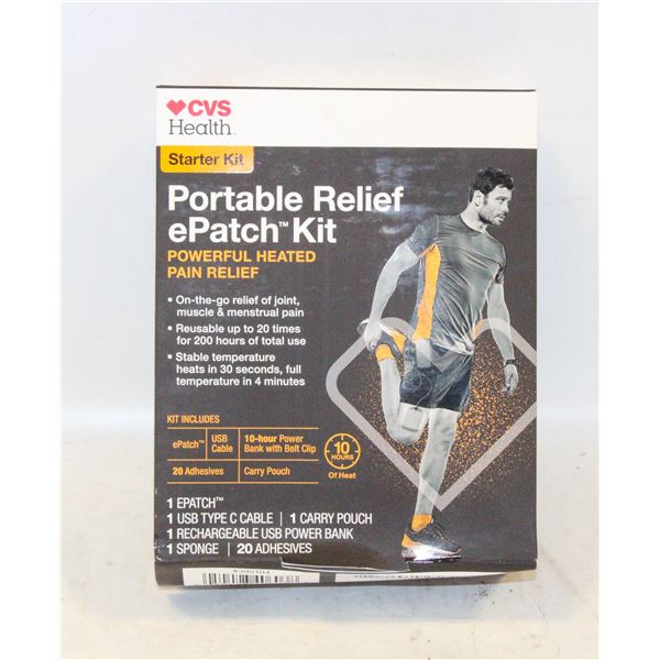 BRAND NEW CVS HEALTH PORTABLE RELIEF EPATCH KIT