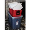 Image 1 : BUNDLE OF STORAGE TOTES/GARBAGE CANS