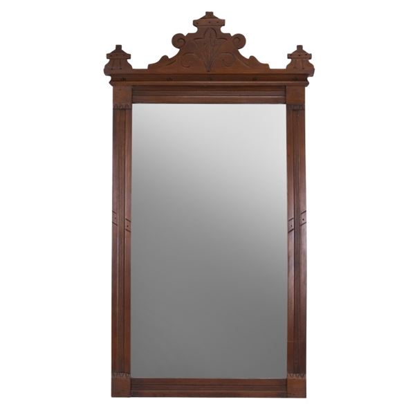 Antique Carved Wood Mirror