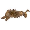 Hinged Brass Sunflower Inkwell