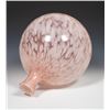 Image 3 : Hand Blown Art Glass Vase Pink & White Swirl