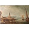 Image 1 : 19th C Italian Harbor Scene Oil Painting