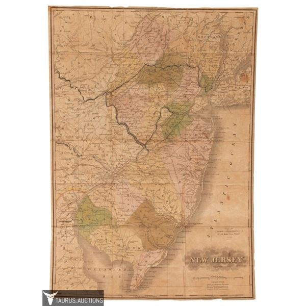 Thomas, Cowperthwait & Co. Map of New Jersey 1845