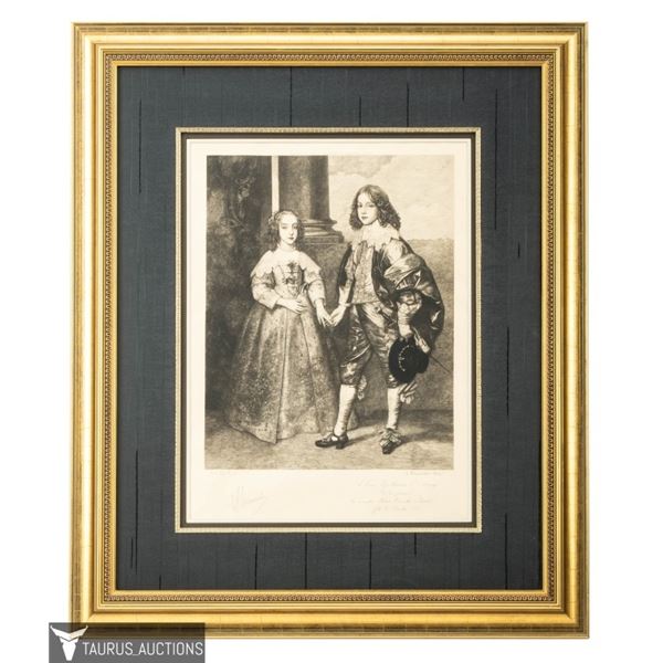Signed Original Etching, After Van Dyck