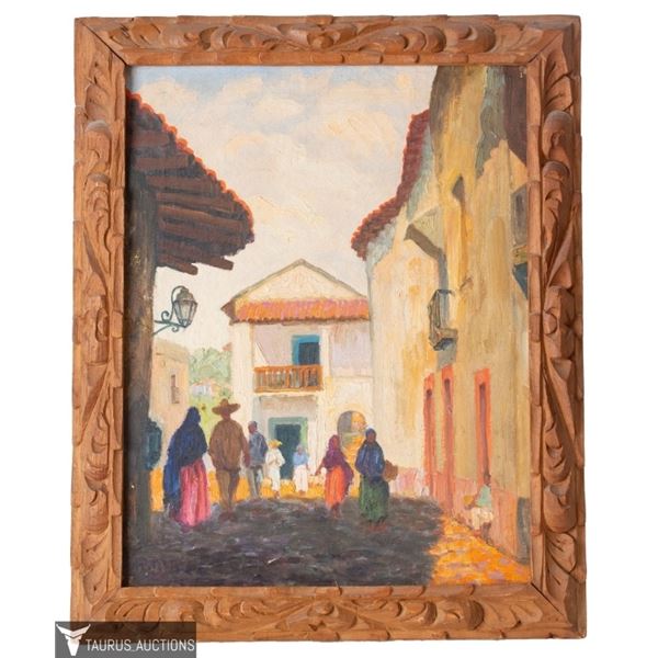 Reynaldo Maya - Impressionist Village Scene O/C