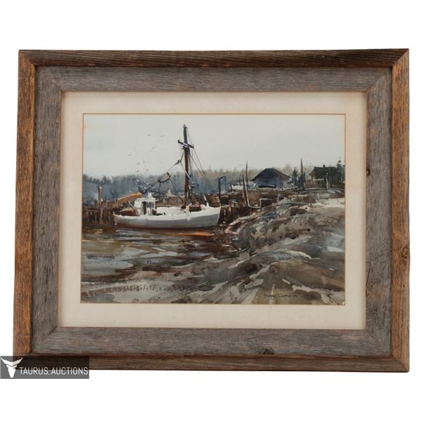 George Carpenter - Harbor Scene Water Color