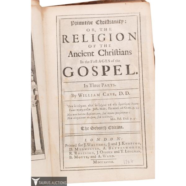 Primitive Christianity by William Cave, 1728