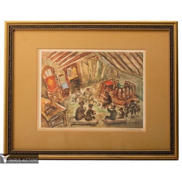 Simon Karczmar Color Lithograph Eichah -Judaica
