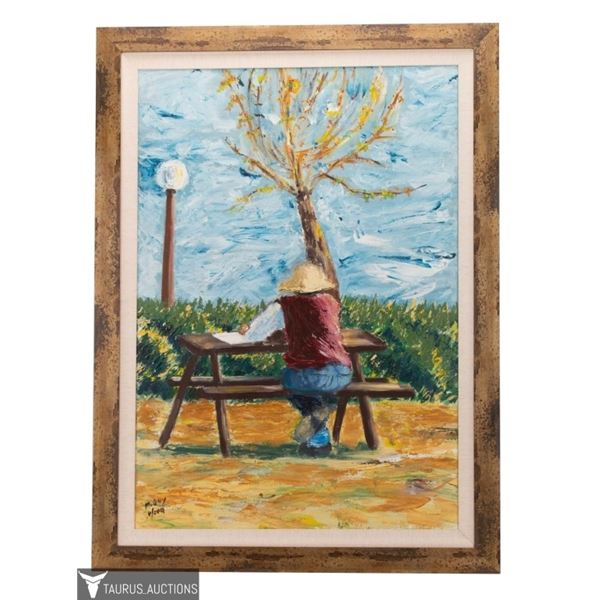 M. Guy Kibbutznik Israel - Figural Oil Painting