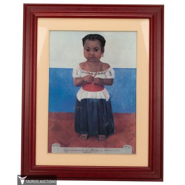 Diego Rivera - Girl With Coral Necklace Lithograph