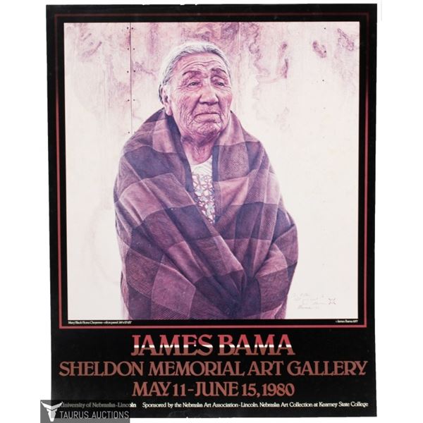 Signed James Bama Gallery Exhibition Poster