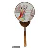 Asian Motif Porcelain Hardstone Handheld Mirror