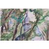 Image 3 : Watercolor Gouache Church Landscape, Signed