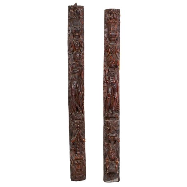 Pair of Figural Plaster Architectural Elements