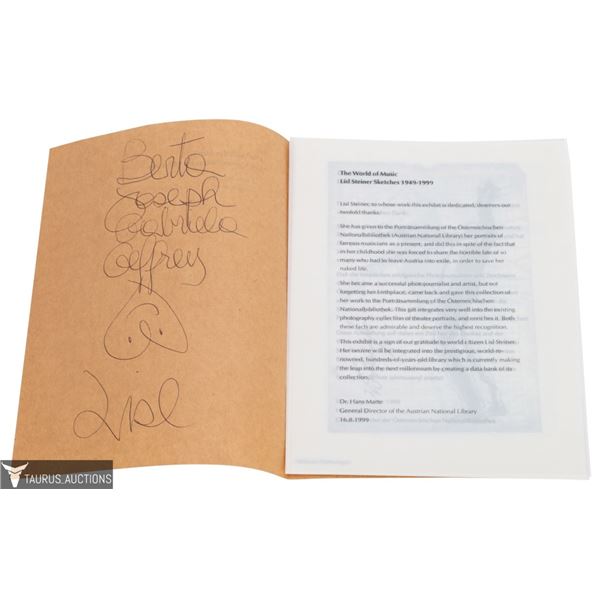 Signed Lisl Steiner Sketches The World of Music