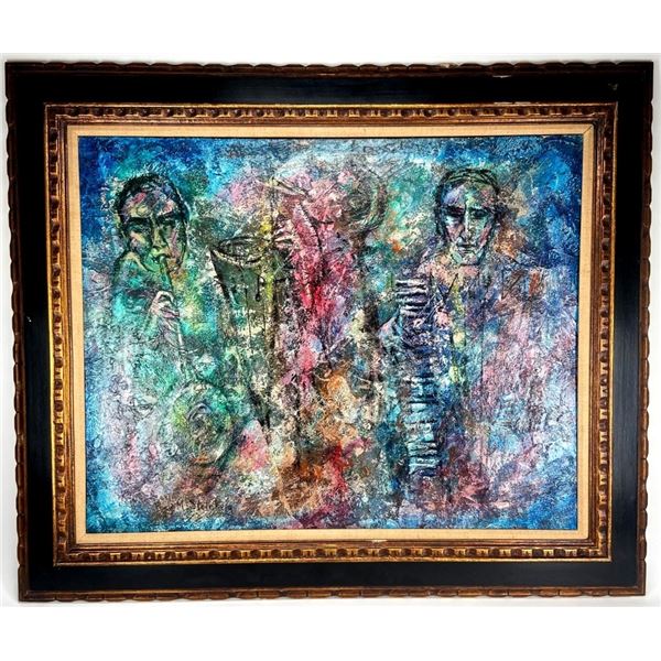 Roy M. Steinberg Signed Abstract: Musicians