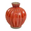 Mid-Century Orange Glazed Art Pottery Vase