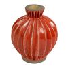 Image 5 : Mid-Century Orange Glazed Art Pottery Vase