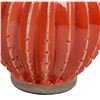 Image 6 : Mid-Century Orange Glazed Art Pottery Vase