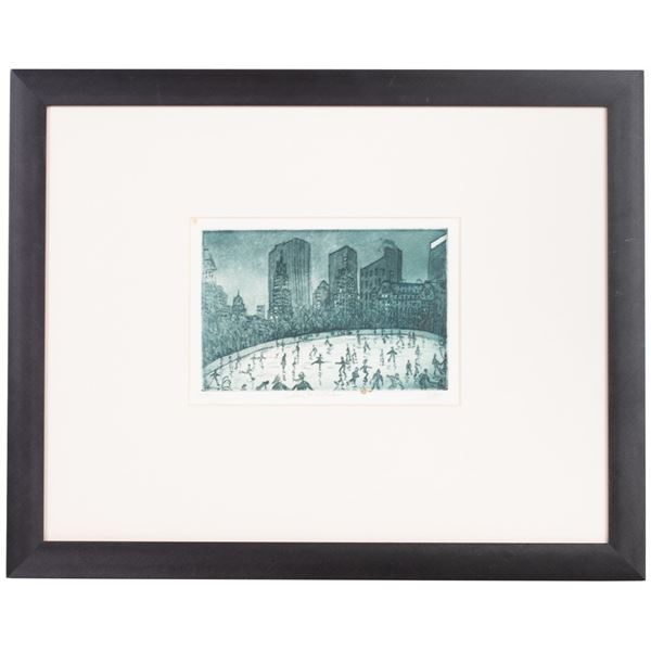 Engraving "Central Park Skaters" - Duffy