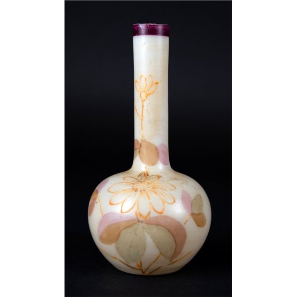 Signed, Petite Hand Painted Bud Vase