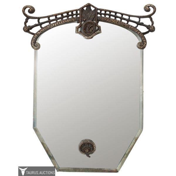 Antique Wrought Iron Wall Mirror