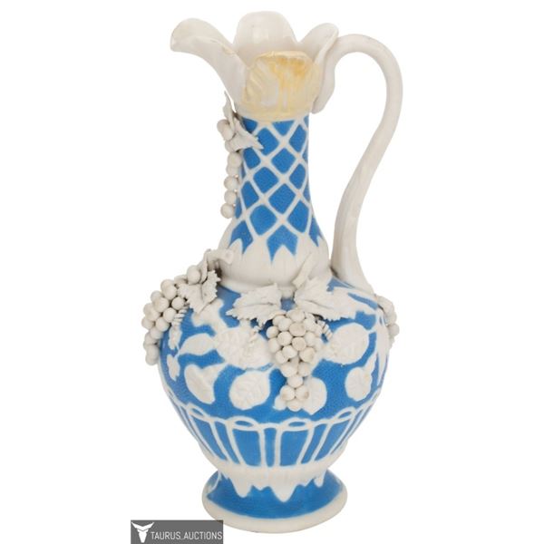 19th C Blue & White Parian Ware Ewer