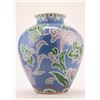 Image 3 : Vintage Ceramic Glazed Pottery Floral Rotund Vase