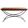 Image 2 : Modern X Leg Wood Tray Coffee Table