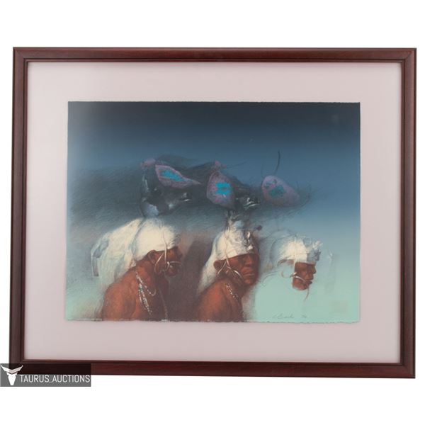 Clifford Beck - 'Deer Dance Night' Lithograph