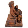 Image 3 : Signed Terra Cotta Figural Family Sculpture