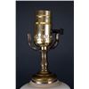Image 4 : Pair White Opaline Glass Lamps w Brass Bases
