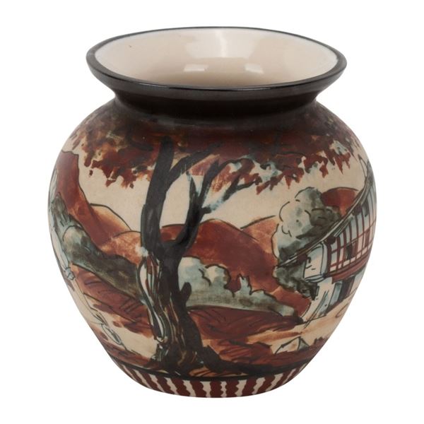 Sandstone Ciboure Pictorial Vase