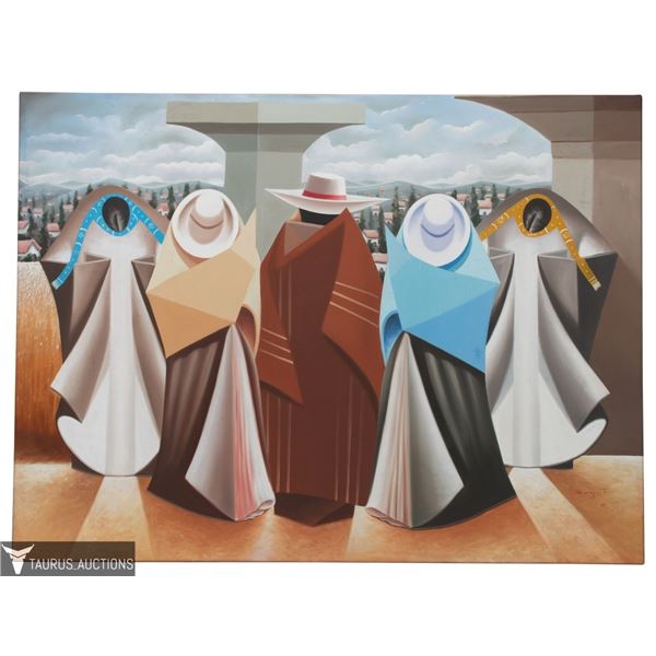 Salazar - Five Figures - Peruvian Painting