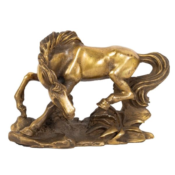 Small Brass Horse Sculpture