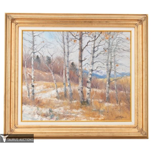 Elliot Eaton Winter Forest Landscape O/C