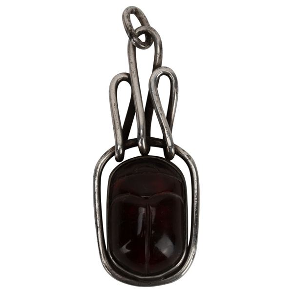 Norwegian Silver Scarab Beetle Pendant