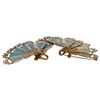 Image 4 : Damascene Spain Enameled Fan Brooch Pendants