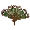Image 6 : Damascene Spain Enameled Fan Brooch Pendants