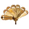 Image 9 : Damascene Spain Enameled Fan Brooch Pendants
