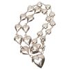 Image 2 : Sterling Figural Heart Jewelry - Choker, Brooch
