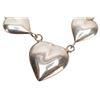Image 3 : Sterling Figural Heart Jewelry - Choker, Brooch