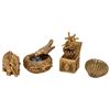 Max Factor Figural Brass Solid Perfume Holders