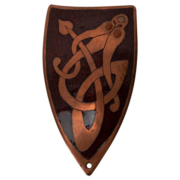 John Leman Mystical Dragon Enamel Copper Pendant