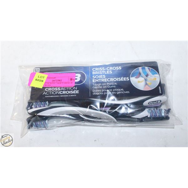 NEW REPACKED 7 SOFT ORAL-B CRISS-CROSS