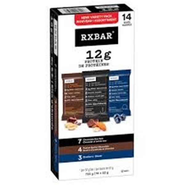 NEW WITH BOX 14 X 52G RX BAR PROTEIN VARIETY PACK