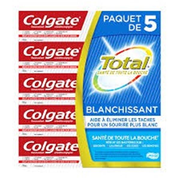 NEW 5 X 170ML COLGATE WHITENING TOOTHPASTE