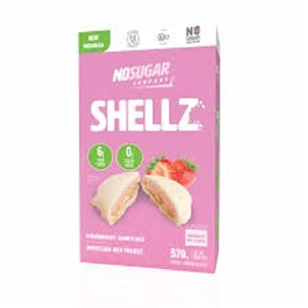 NEW 570G NOSUGAR COMPANY SHELLZ STRAWBERRY SHORTCA