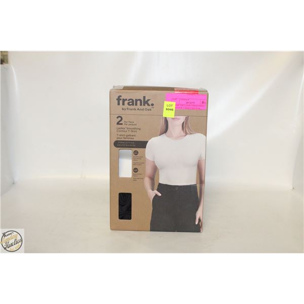 FRANK 2PK LADIES SMOOTHING CONTOUR T-SHIRT MEDIUM